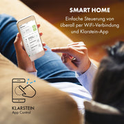 Aire acondicionado portátil Klarstein con manguera de escape, unidad 4 en 1 con ventilador, deshumidificador y modo nocturno, aire acondicionado pequeño y portátil para el hogar y la oficina, bajo consumo, 9000 BTU