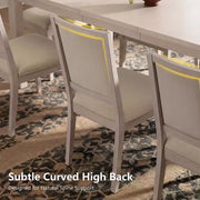 Juego de comedor moderno - Mesa de 80" + 6 sillas acolchadas, estructura de madera maciza, capacidad de la mesa de 400 lbs, fácil montaje