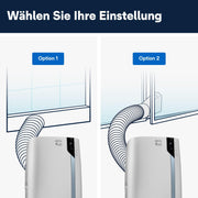 De'Longhi Pinguino PAC EL112 CST WiFi, aire acondicionado portátil con tecnología MyEcoRealFeel para habitaciones de hasta 110 m³, 11.000 BTU/h, 2,9 kW, 63 dB, función de deshumidificación, A+, control por aplicación y voz, blanco