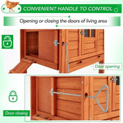 AECOJOY Gallinero grande de 144'' con corral, caseta de madera para aves y jaula para aves de corral