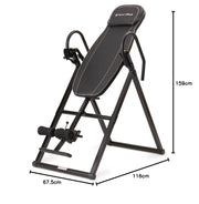 Banco de inversión plegable SP-INV-1100-B con 4 ángulos de inversión hasta 90° y 135 kg de capacidad de carga, negro