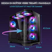 PC Gamer VIBOX Completo Pantalla 27" Intel Core i9 12900KF 5,2 GHz Nvidia RTX 5070 12 GB 32 GB RAM 1 TB SSD NVMe M.2 Windows 11 WiFi Negro
